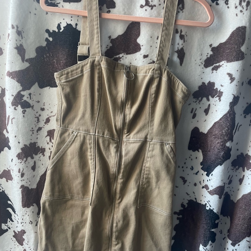 Tan Sleeveless Jumpsuit dress